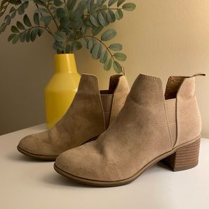 Tan ankle booties